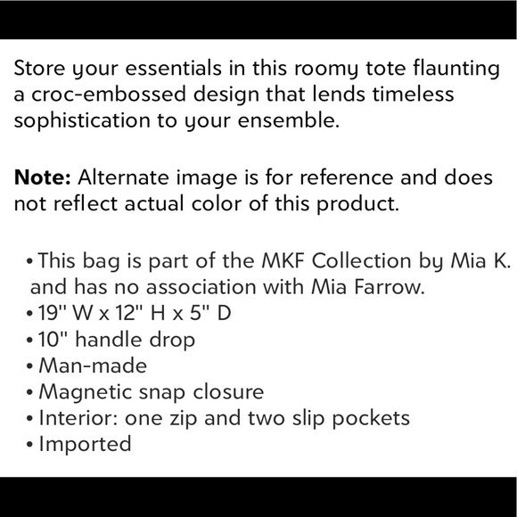 MFK Collection Red Tote - Picture 4 of 4